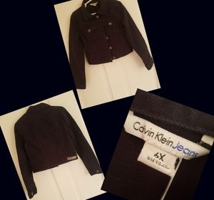 Calvin Klein, jean jacket, Black, (6X Girls)